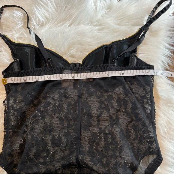 Vintage Victoria’s Secret Gold Label 90s bodysuit lingerie size 34 Small Black - Picture 5 of 6